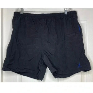 Men NAUTICA Black Drawstring Waist Pockets Bathing Suit Swim Trunks XL